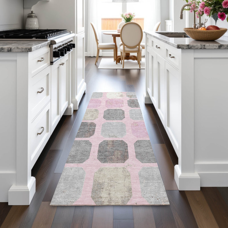 Tapis géométrique intérieur / extérieur lavable à la machine Chantille ACN2182, Tapis de couloir 2 pi 3 po x 7 pi 6 po
