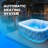 Relxtime Elegant Black Inflatable Hot Tub Spa With Color-changing Led Lights, 73" X 73" X 26", 104°f Heater & 130 Air Jets-120541469