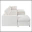 Chenille recouverte de 2 repose-pieds mobiles et 1 coussin décoratif-1880908617