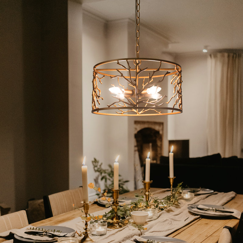 Parmer 4 - Light 15.5'' W Unique / Statement Geometric Dining Room Chandelier