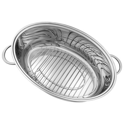 Plus Rôtissoire ovale en acier inoxydable 18/10 de 18 cm Plus