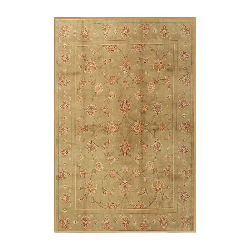 Tapis oriental vert Lizette, Rectangle 6 pi x 9 pi