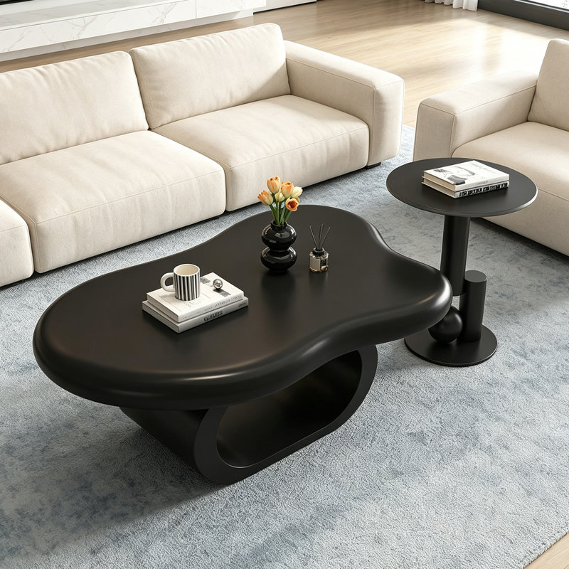 Ensemble de tables basses Modern Home, 17.71" H x 47.24" W x 31.1" D, Cream, Cream
