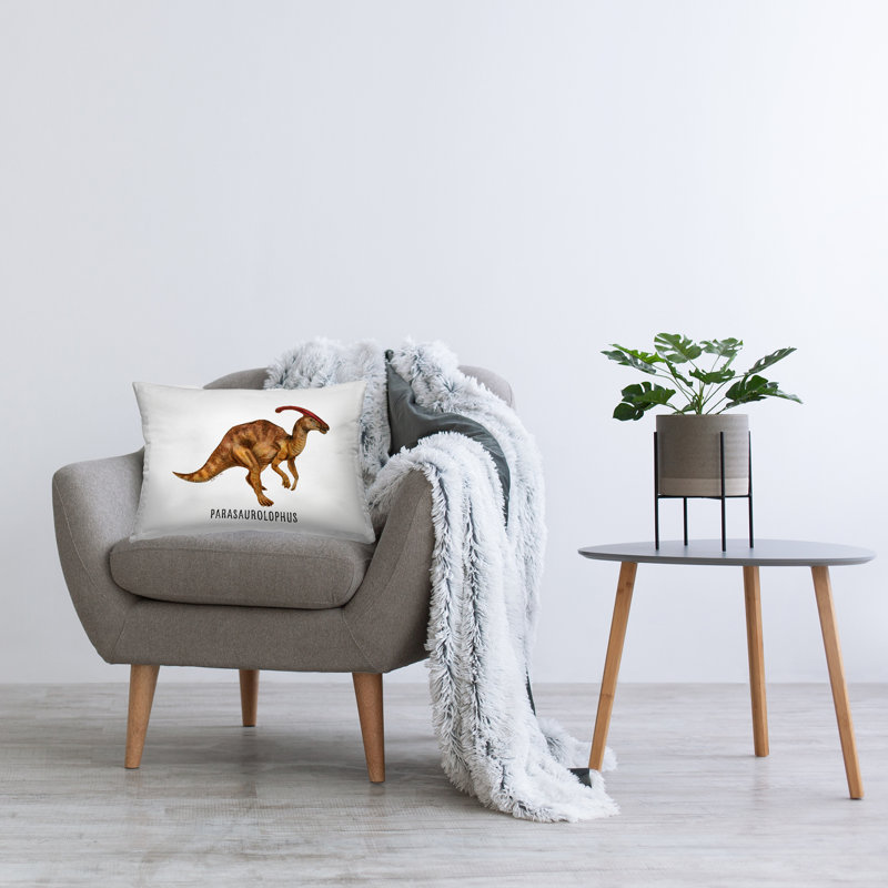 Coussin décoratif Stupell Industries Parasaurolophus Dinosaur Design par Brett Blumenthal