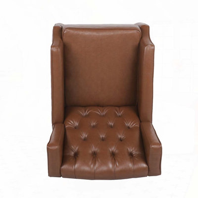 Chaise berçante en similicuir