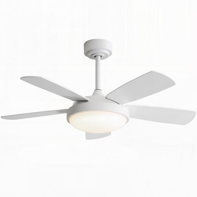 42 Inch Ceiling Fan with 22W LED Light, Remote Control, MDF Blades Reversible, DC Motor