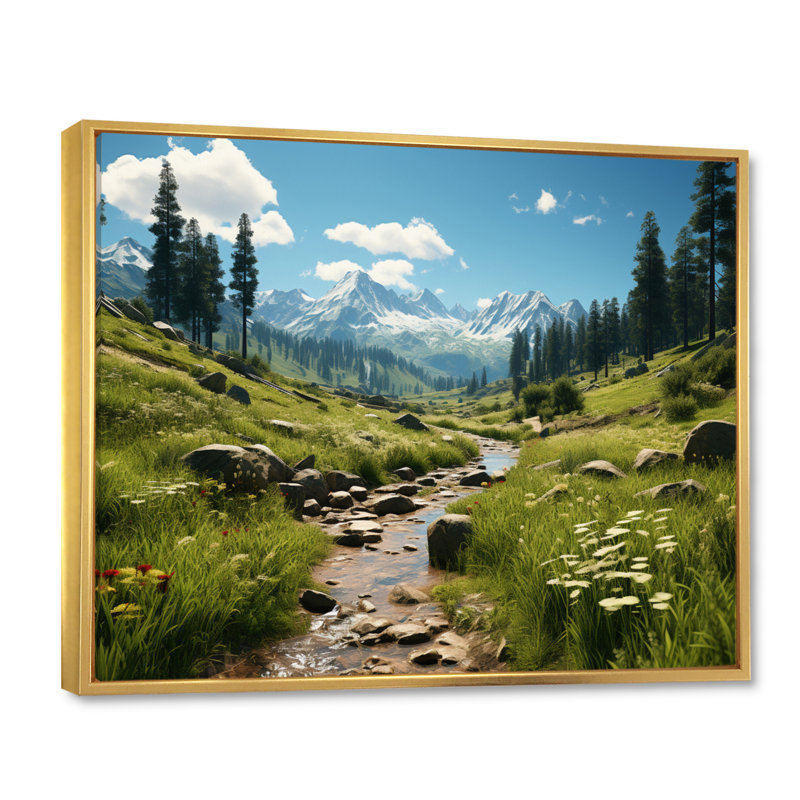 «USA Yosemite National Park Mountain», reproduction sur toile, H 24 po x l 32 po x P 1 po, Cadre flottant doré