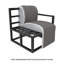 Ensemble de patio 4 pièces en aluminium à structure ouverte comprenant une chaise et un repose-pieds rembourrés avec coussins Sunbrella-101889987