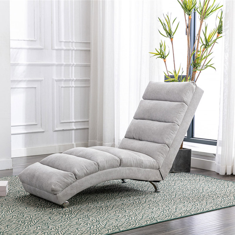 Alrahman Upholstered Recliner, Light Gray Velvet
