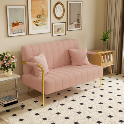 Canapé rose pour salon moderne