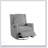 Contemporary Dark Gray Polyfiber Swivel Recliner Chair With Manual Motion, Wing Back, And Tufted Cushion For Living Room-1728893941