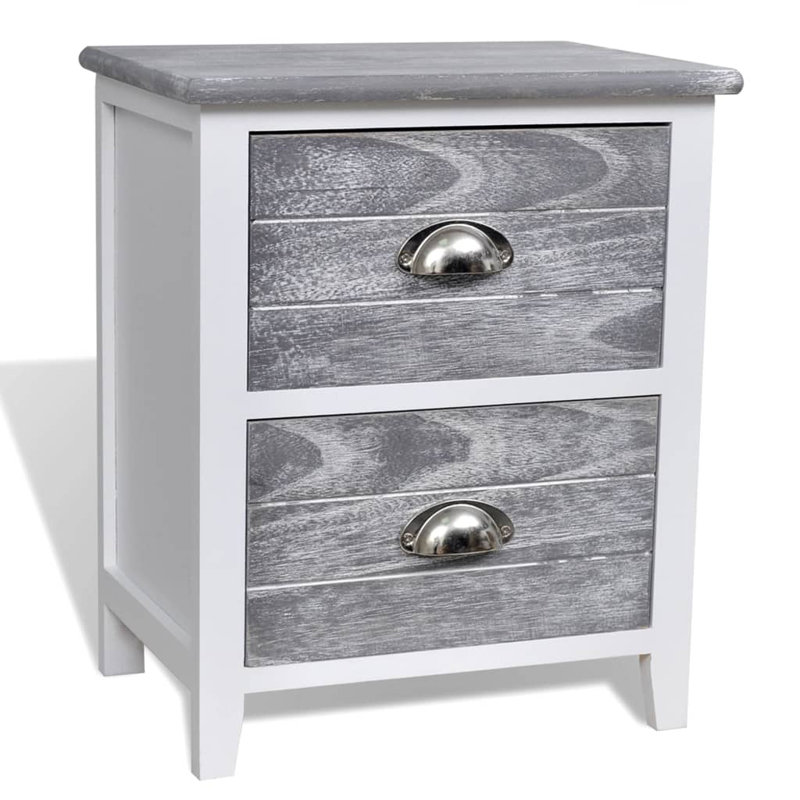 Andrade 38cm W Solid Wood Bedside Table
