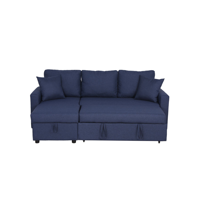 Amalyn L-Shaped Reversible Sleeper Sofa with Storage Chaise and Fold-Down Cupholders with Reversible Chaise for Living Room