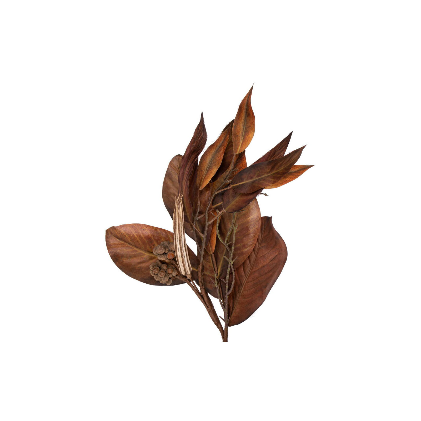 72" Brown Magnolia Leaf Garland. It measures 72 by 9 inches.