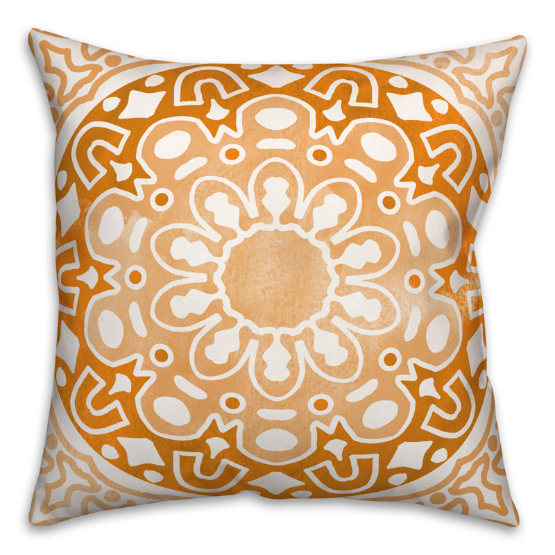 Housse et insert de coussin extérieur d'extérieur, Orange