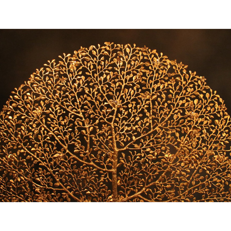 Arbre de vie en laiton avec lampes