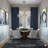 6-Light Chrome Chandelier With Clear Crystals