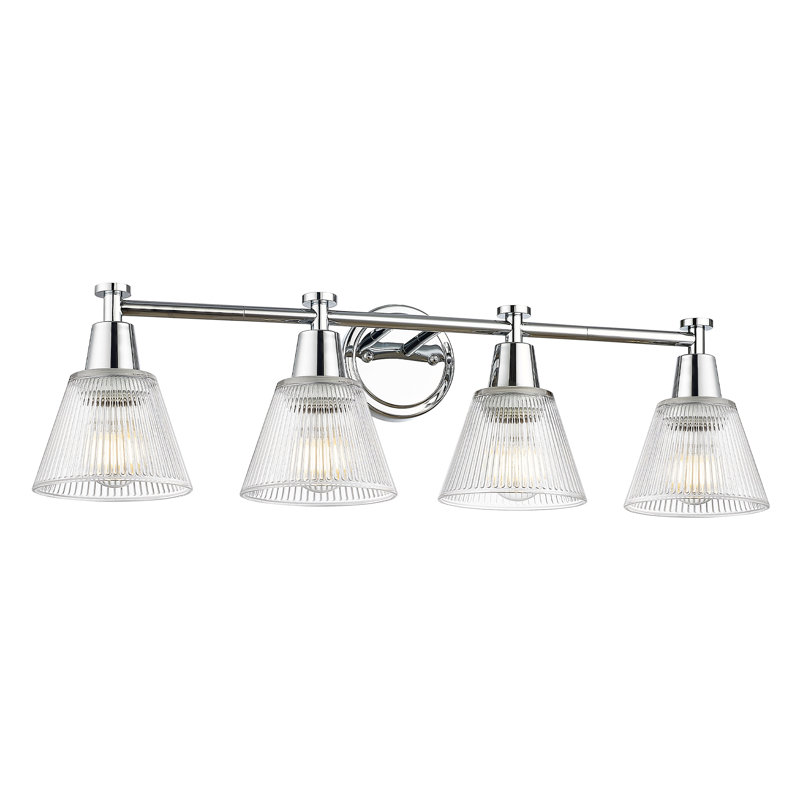 Éclairage pour meuble-lavabo 4 lumières Amilla, Chrome