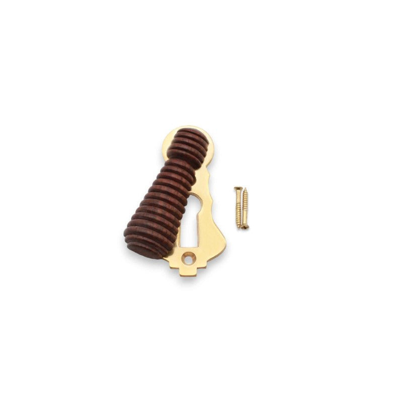 Rosewood Beehive Escutcheon Aged Brass