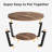 31.5" Round Coffee Table, 2-Tier Industrial Coffee Table with Storage Shelf, Rustic Brown Wood Top with Black Metal Frame, Living Room Center Table-347552445