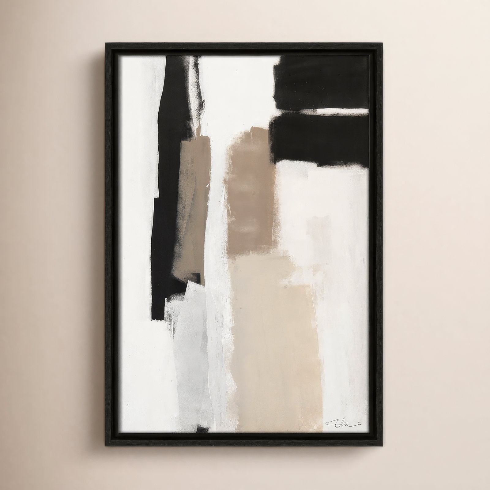 Giverny Earth Scapes II by  Print, No Mat, Espresso Floater Framed, 19.5" H x 13.5" W x 2" D