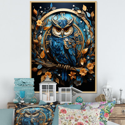 Représentation fantastique d'un hibou enchanté