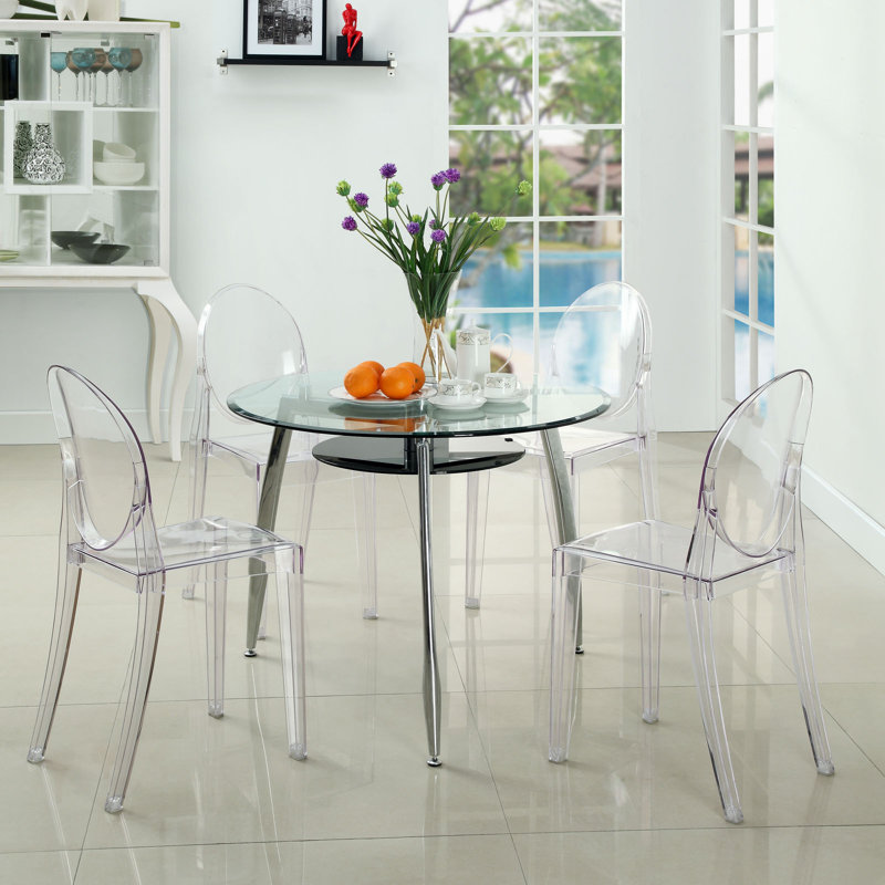 Quatre fauteuils de salle à manger Casper, Clair, 4