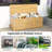 Costway 50'' W 48 Gallons Acacia Deck Box in Natural