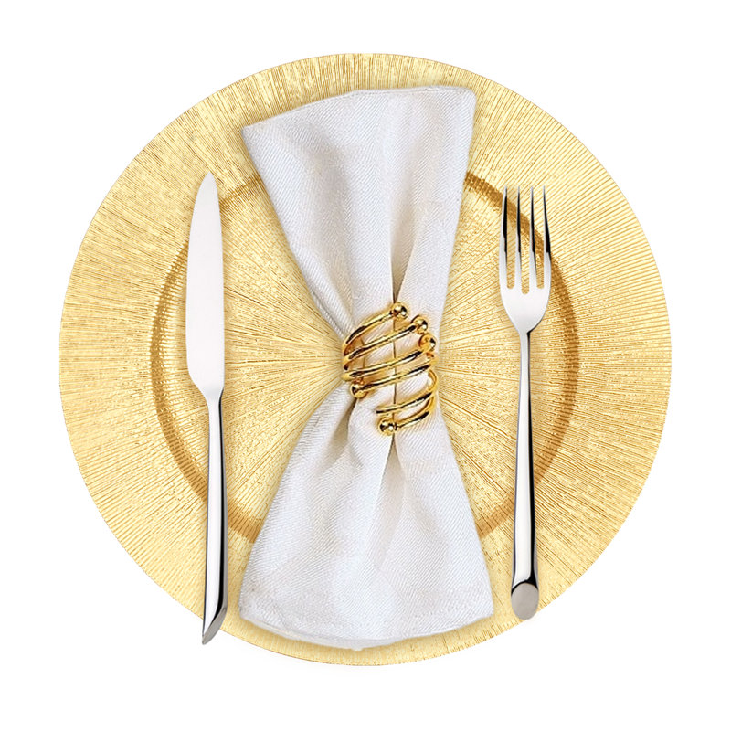 13'' Round Charger (Set of 50), Gold