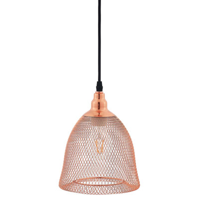 Modway Glimmer Bell-Shaped Rose Gold Pendant Light