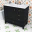 Meuble-lavabo autoportant avec lavabo en céramique, tiroirs de rangement et porte à fermeture douce-829977358