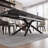 Kerius 9 - Piece 70.86" to 102.36" Extendable Rectangular Sintered Stone Dining Table with 8 Leather Chairs Dining Set-1934445121