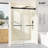 50-55" W X 76" H Frameless Double Sliding Shower Door-114773286