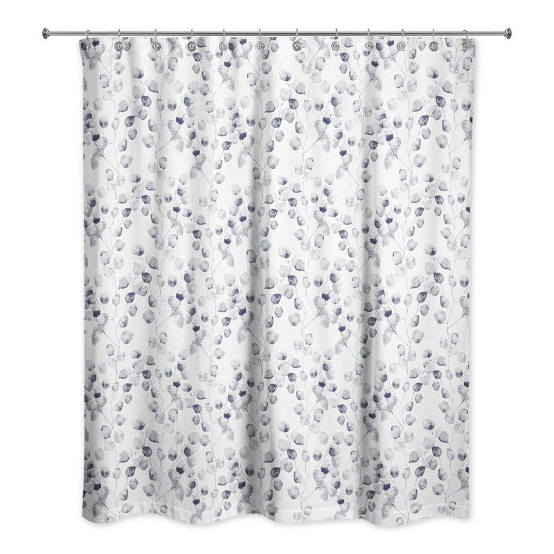 Rideau de douche simple Julian, Bleu marine