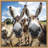 Funny Animal Donkey Selfie by The Creative Bunch Studio Framed Canvas Wall Art Print-1262754562