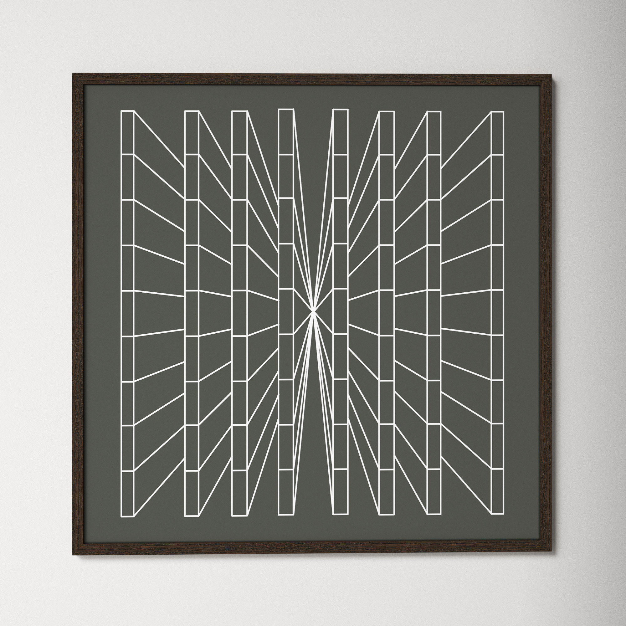 Olive Perspective by Sandi Hauanio, 32" H x 32" W x 0.75" D, Walnut Wood Grain