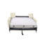 Canapé-lit en cuir grainé italien de 85 po avec matelas en mousse viscoélastique Capozzi-777348551