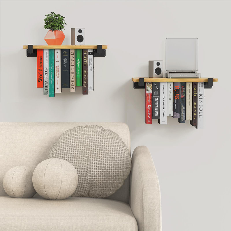 2 Piece Floating Bookshelf Set