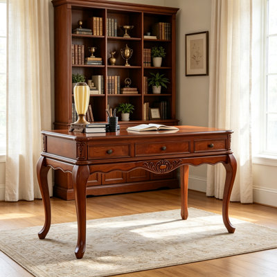 Luxury Hand-Carved Laminate & Solid Desk
