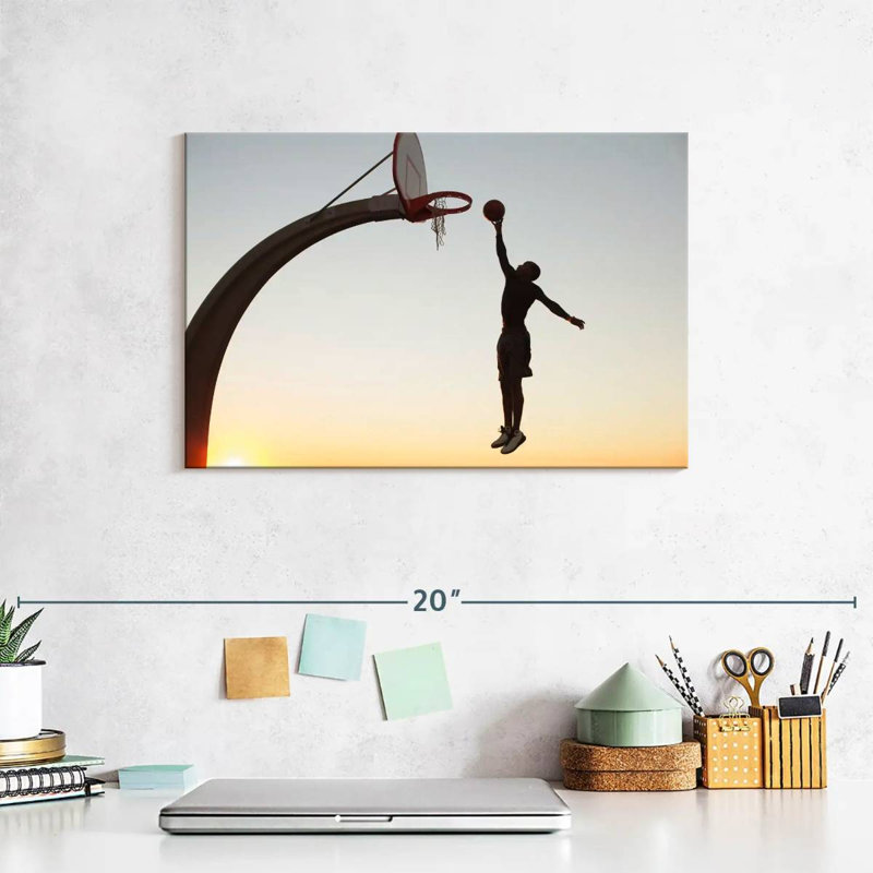 Sunset Slam Dunk, 8" H x 12" W