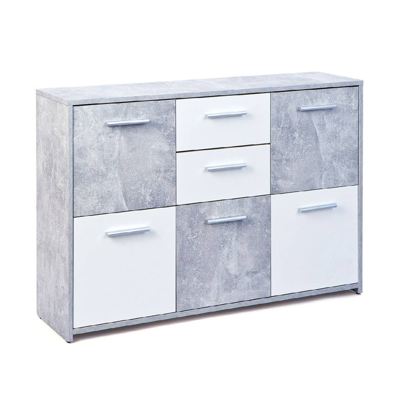 Brooke-Marie 115cm Sideboard, White/Grey