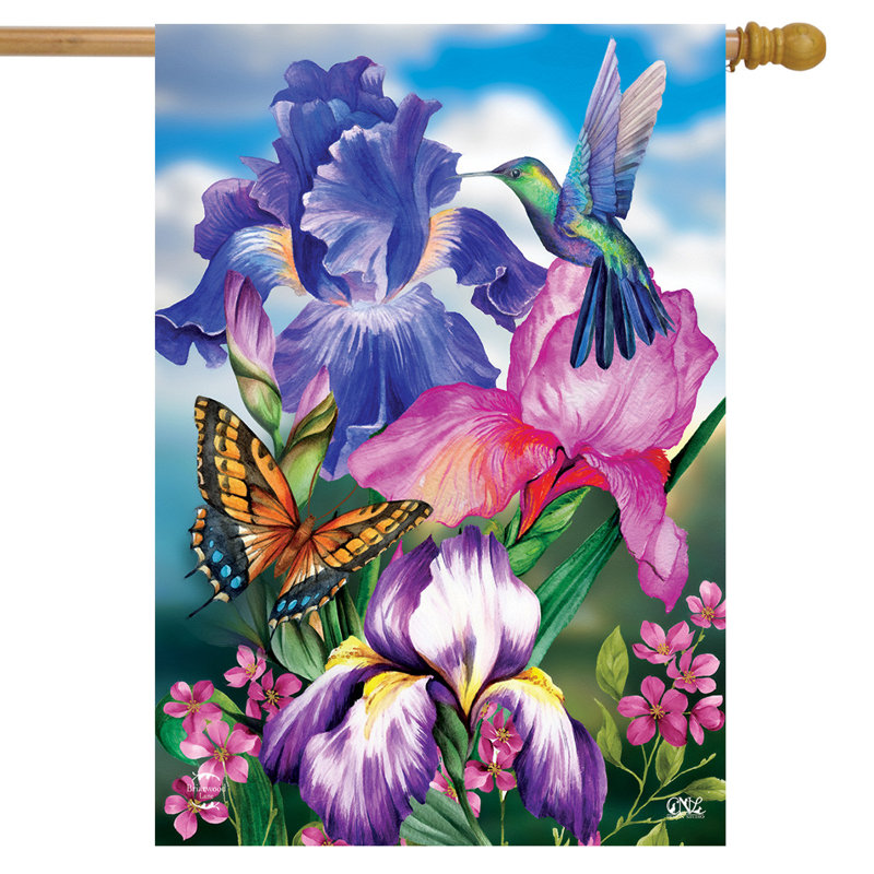 Irises Spring House Flag