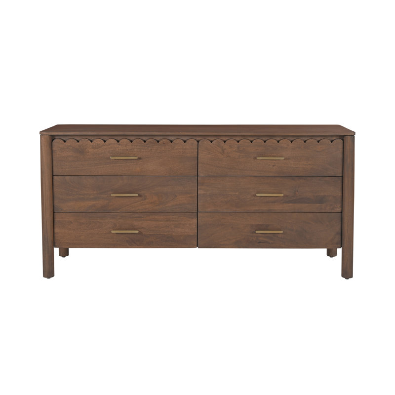 Commode double 6 tiroirs Lola, Brown