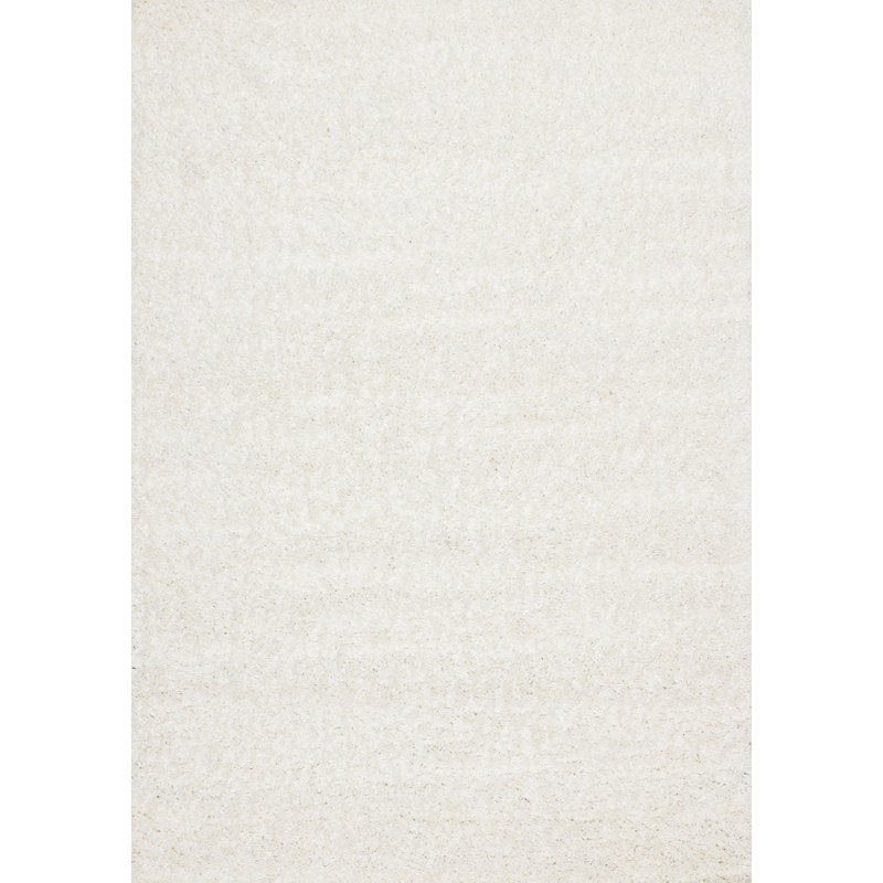 Tapis crème à poils longs Kourtney, Rectangle 5 pi 3 po x 7 pi 7 po