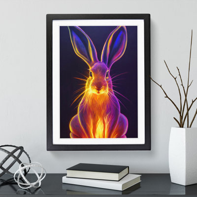 Neon Hare No.4 - Wall Art