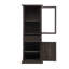 Armoire avec éléments en verre pour la salle à manger - Bureau et tiroir brun moderne