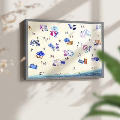 Colourful Beach -Framed Print - Restickable