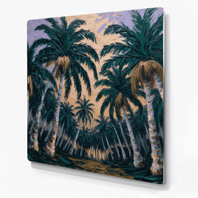 Art mural en métal Botanical Coconut Palm