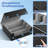 Trading Card Storage Box For 1800+, Leather Storage Box With Strong Closure, Card Box With 10 Dividers And 3 Foam Stoppers, Commander Deck Box Fit Yugioh, Mtg And Sport Cards, Black & Grey