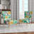 Upholstered Floral Side Chair - Modern floral Accent Chair-90396850